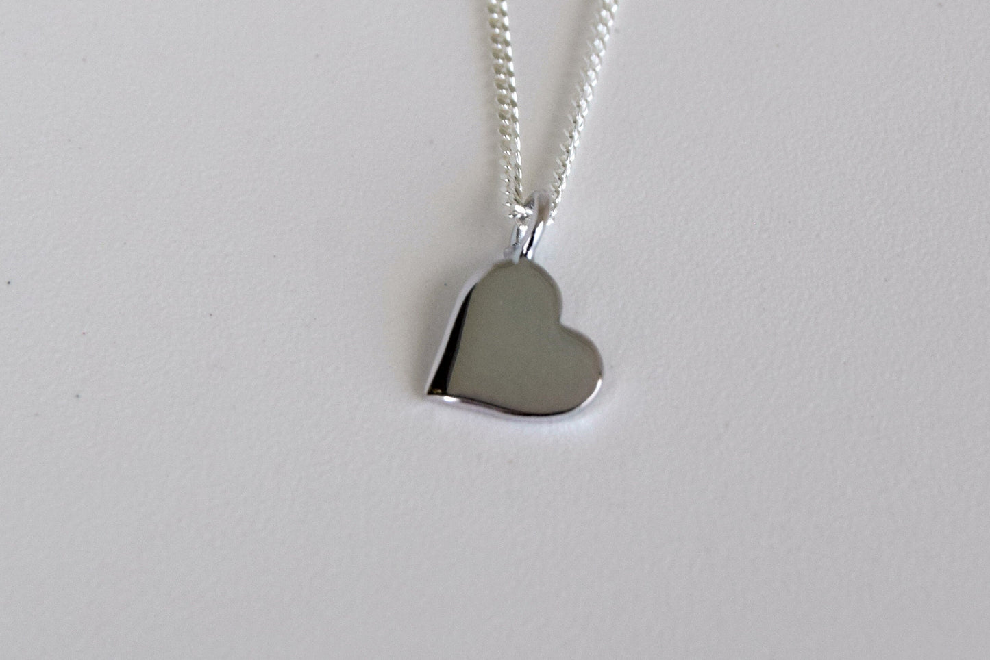 Sterling Silver Small Dangle Heart Necklace