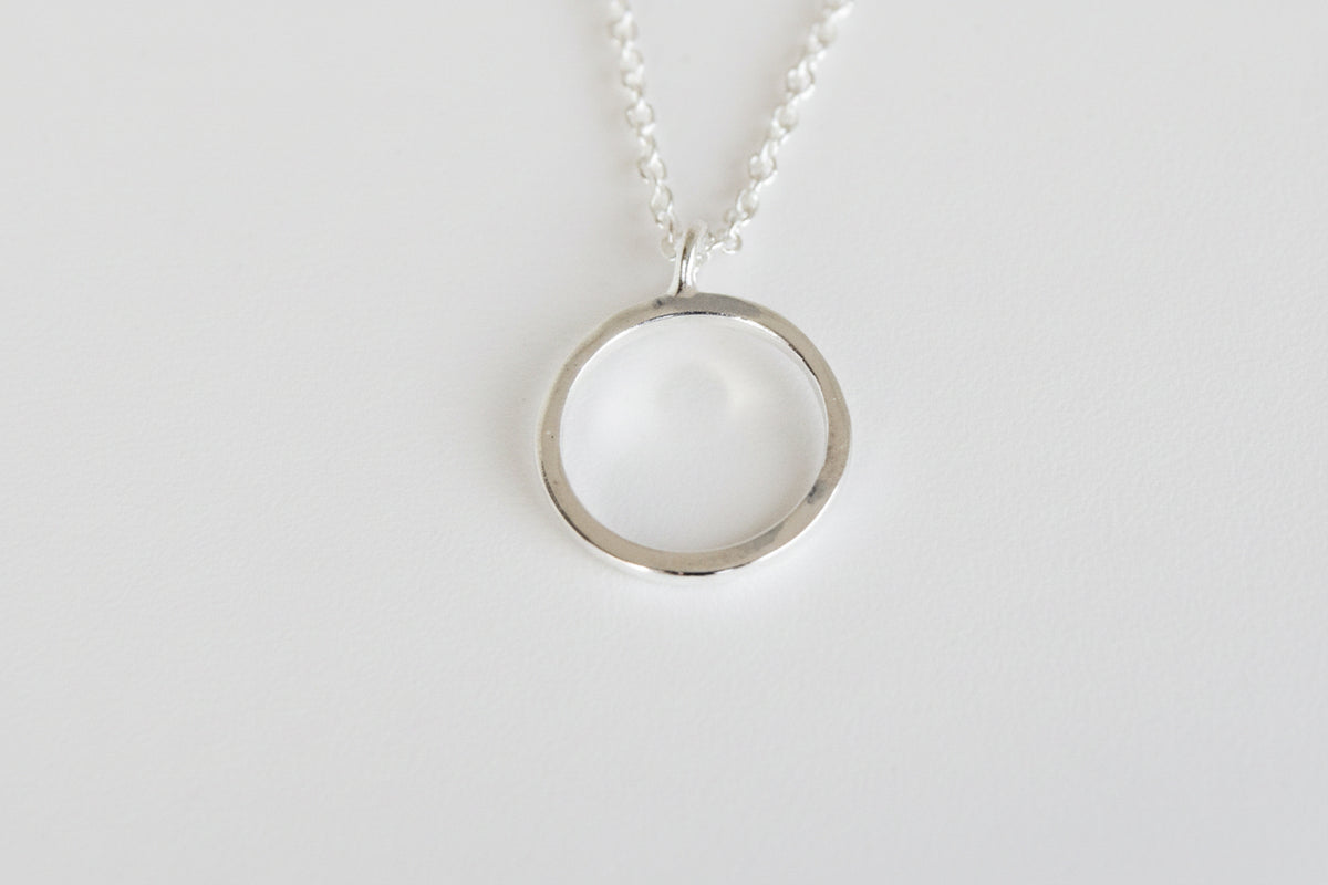 Sterling Silver Circle Necklace