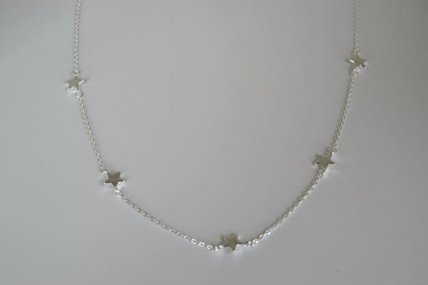 Sterling Silver Multi Star Necklace