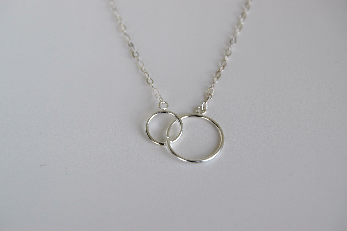 Sterling Silver Double Circle Necklace