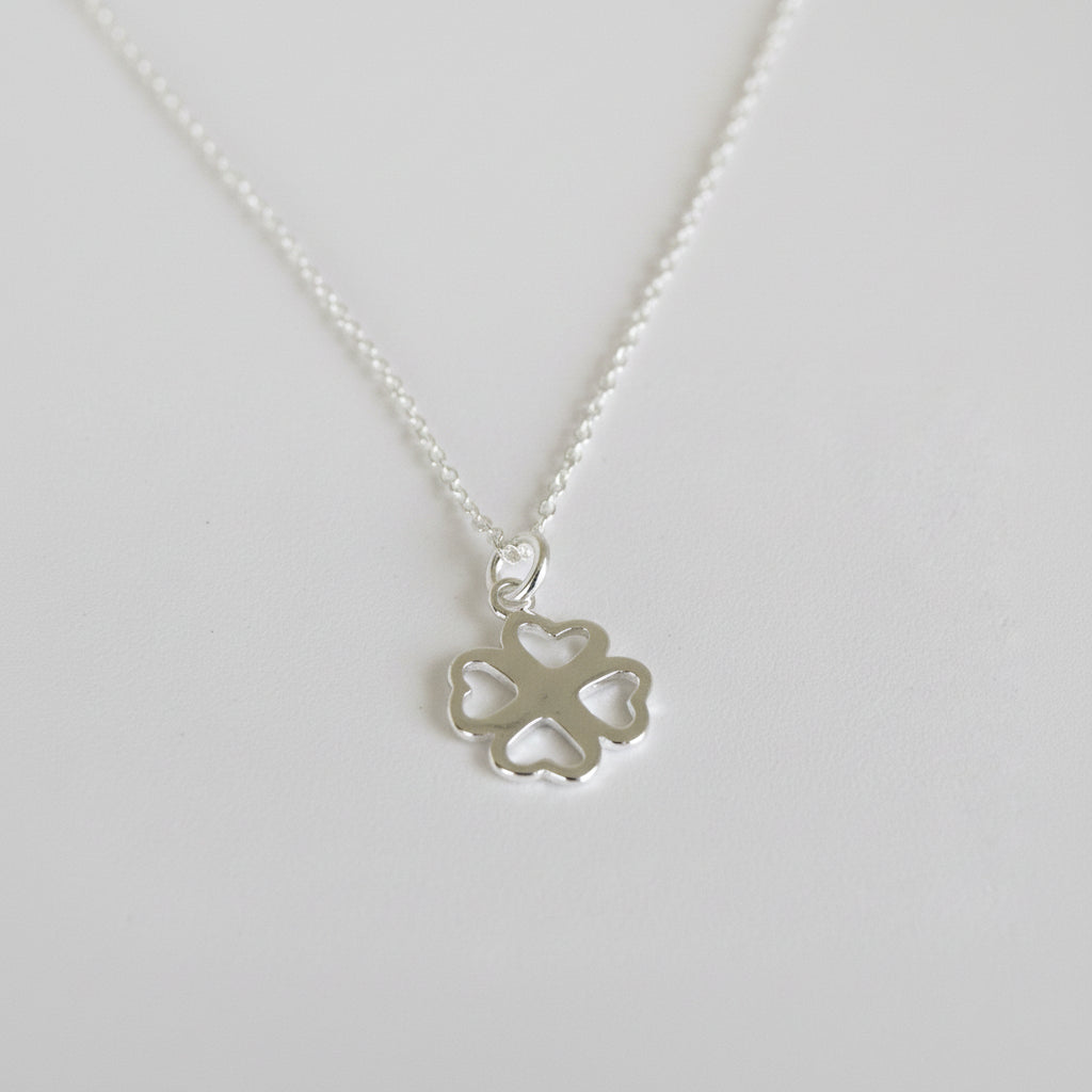 Sterling Silver Open Clover Necklace