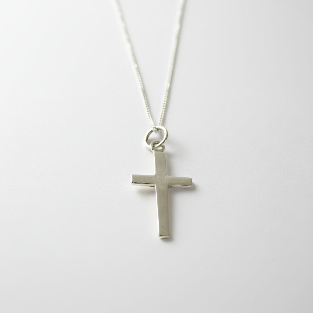 Sterling Silver Big Cross Necklace