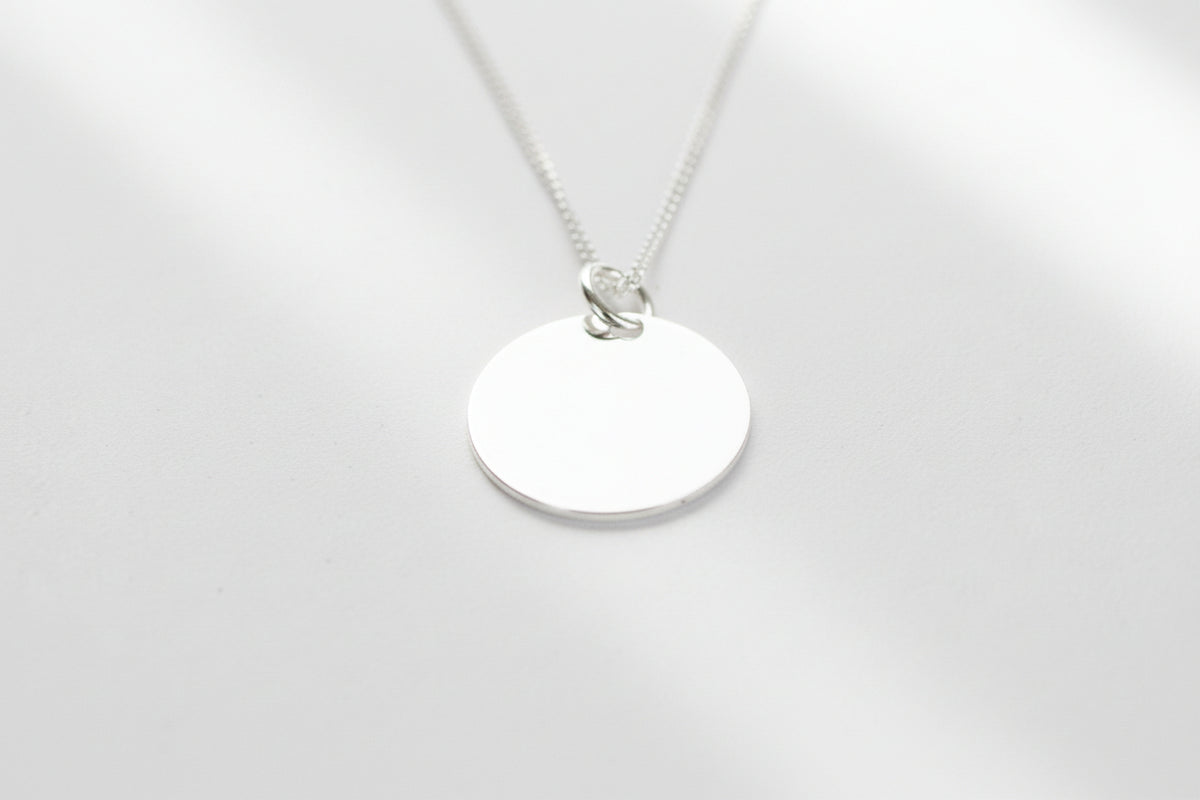 Sterling Silver Disc Necklace