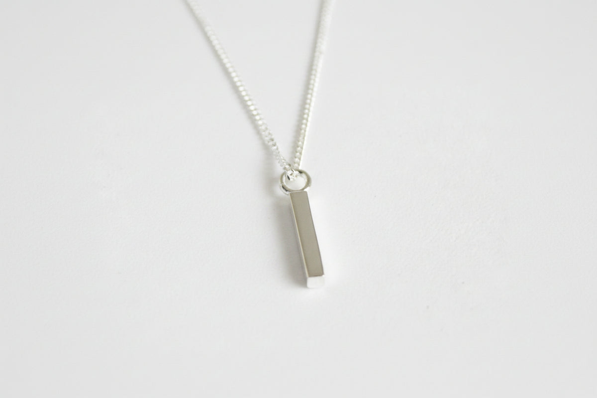 Sterling Silver Bar Necklace