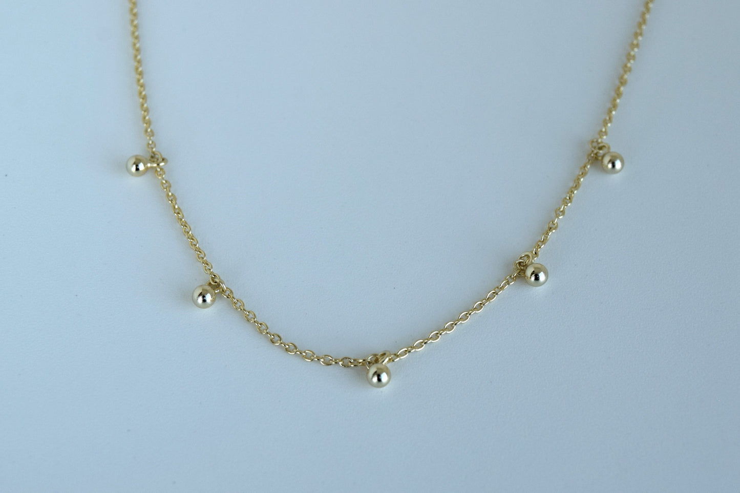 Gold Plated Multi Balls Necklace