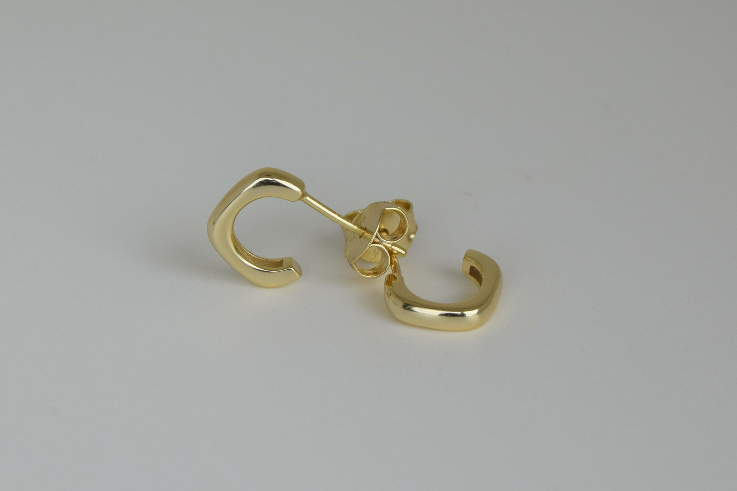 Gold Plated Square Stud Earrings