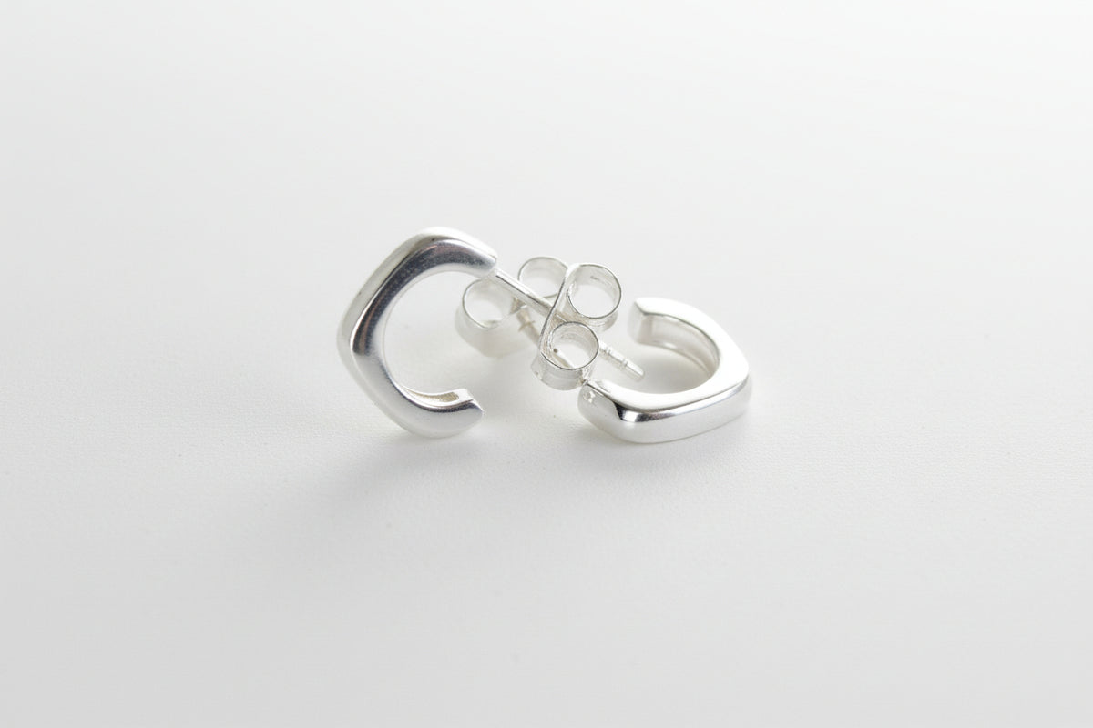 Sterling Silver Square Stud Earrings