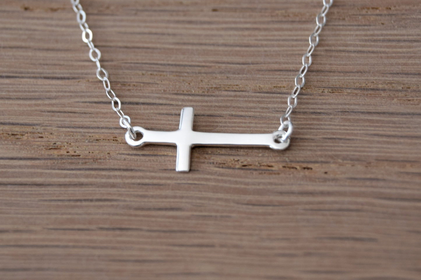 Horizontal Cross Necklace