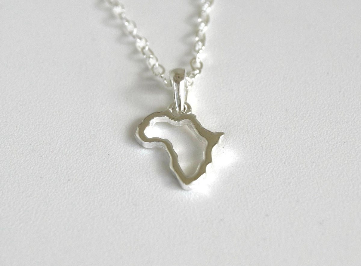 Sterling Silver Open Africa Necklace