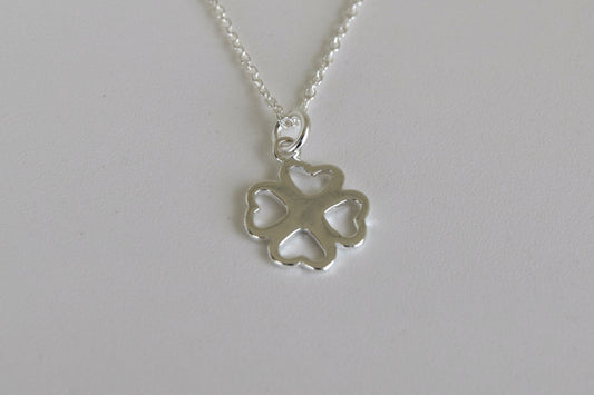 Sterling Silver Open Clover Necklace