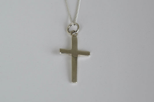 Sterling Silver Big Cross Necklace