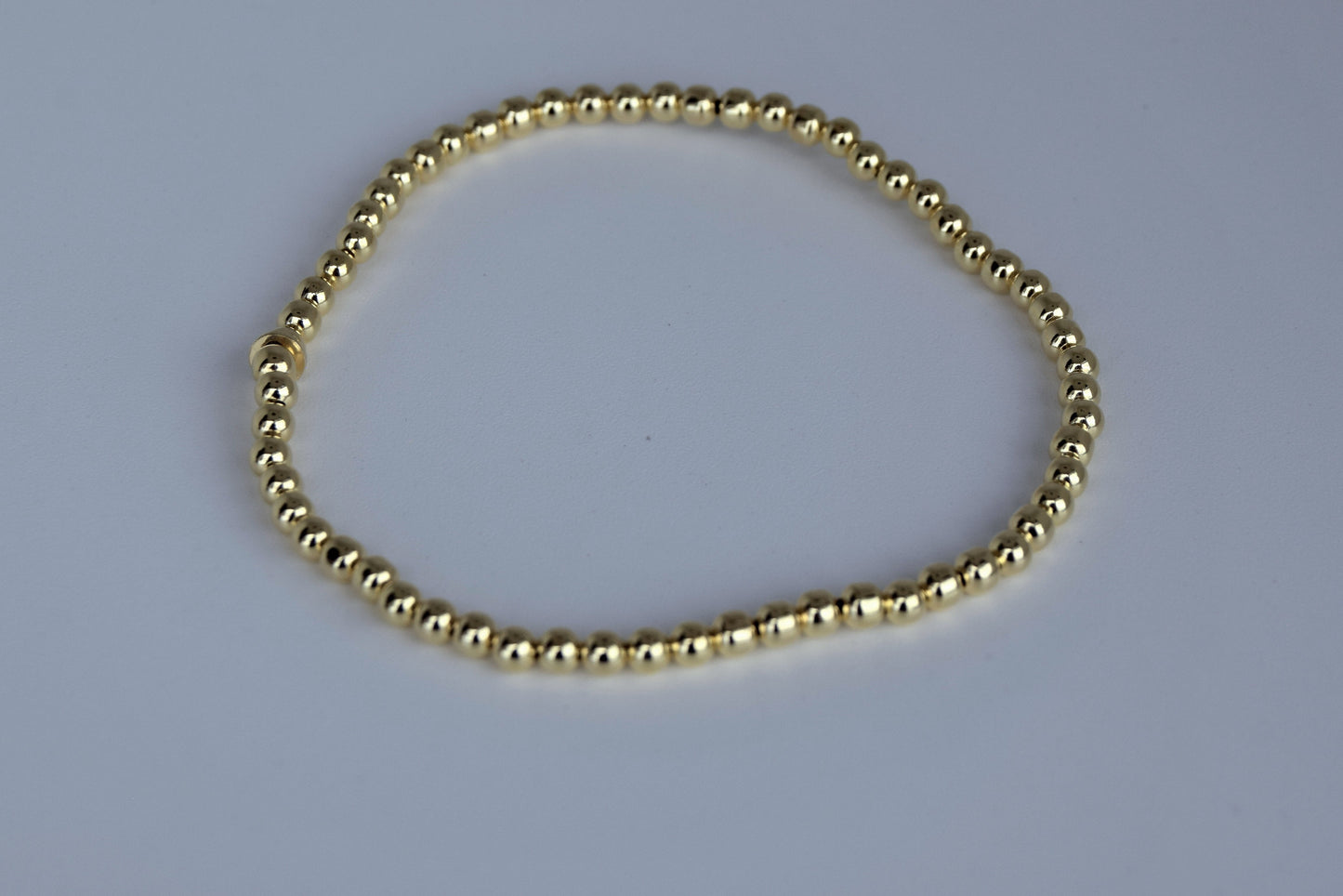 Gold Plated Beaded Stretched Bracelet