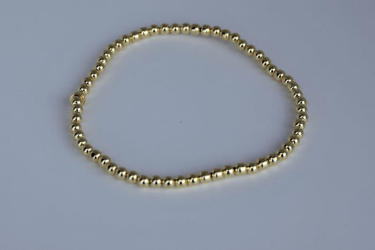 Gold Plated Beaded Stretched Bracelet
