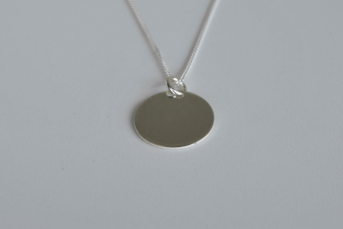 Sterling Silver Disc Necklace