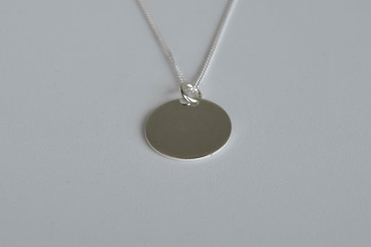 Sterling Silver Disc Necklace