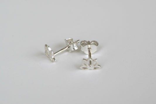 Sterling Silver Lotus Stud Earrings