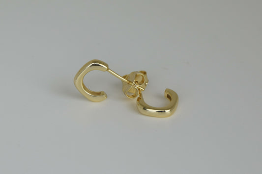 Gold Plated Square Stud Earrings