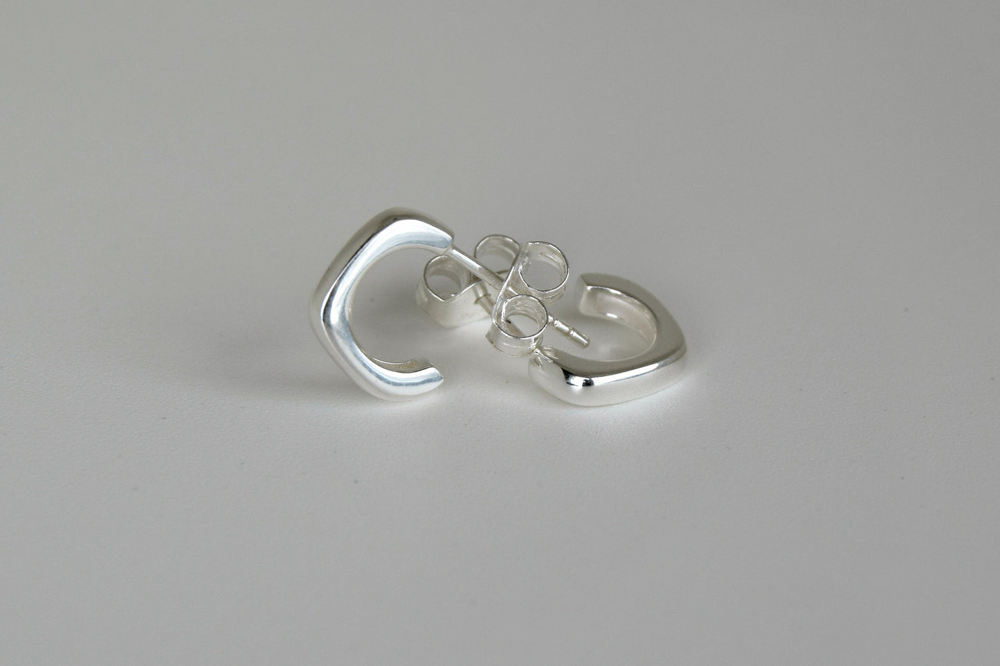 Sterling Silver Square Stud  Earrings