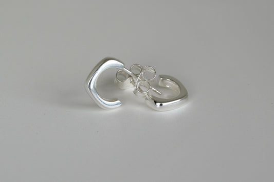 Sterling Silver Square Stud  Earrings