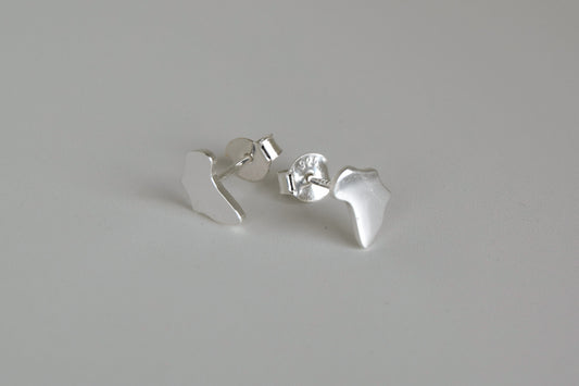 Sterling Silver Africa Stud Earrings