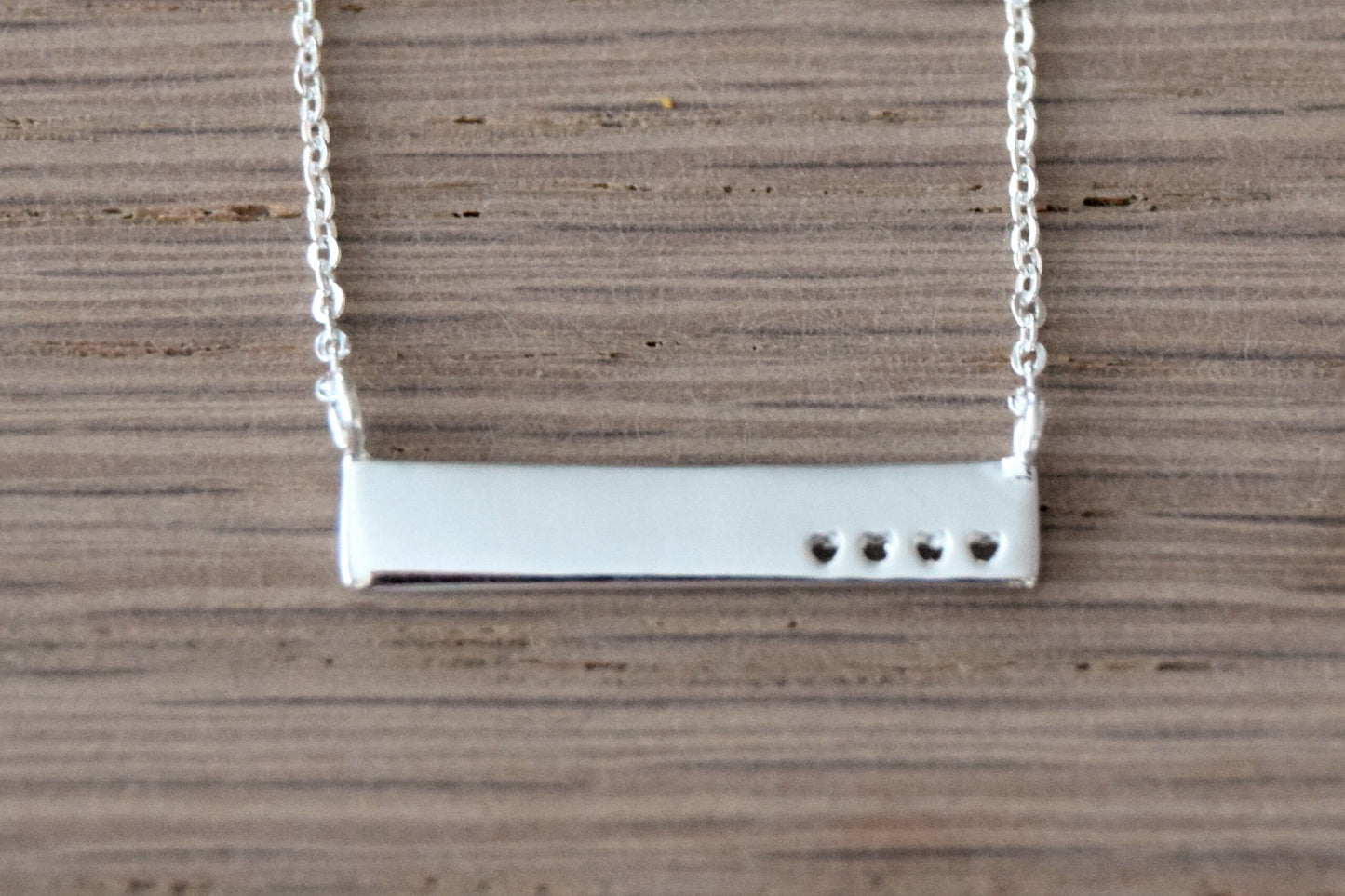 Bar with hearts Necklace