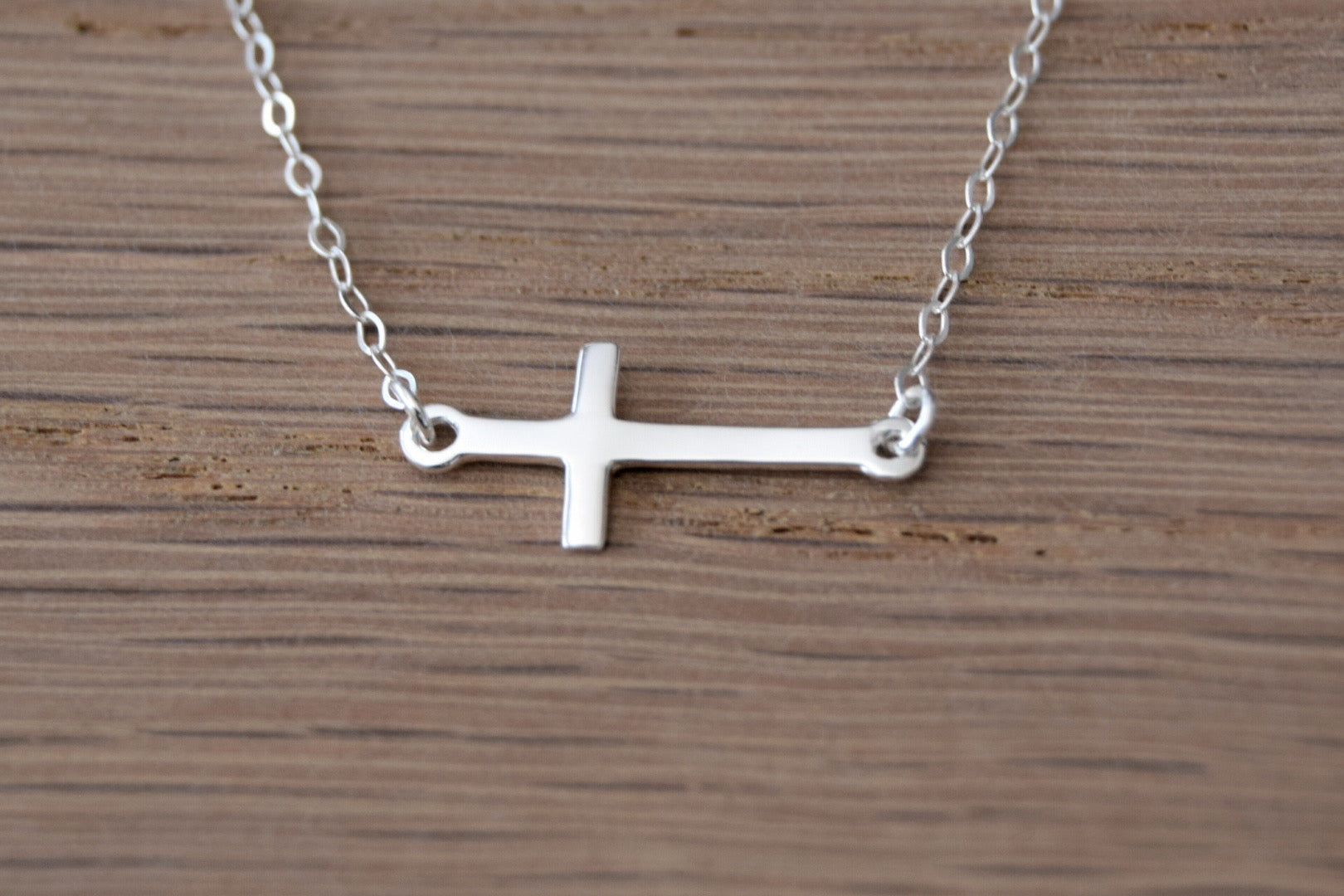 Horizontal Cross Necklace
