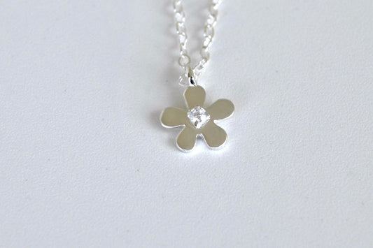 Sterling-Silver Pansy Necklace