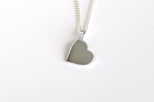 Sterling Silver Small Dangle Heart Necklace