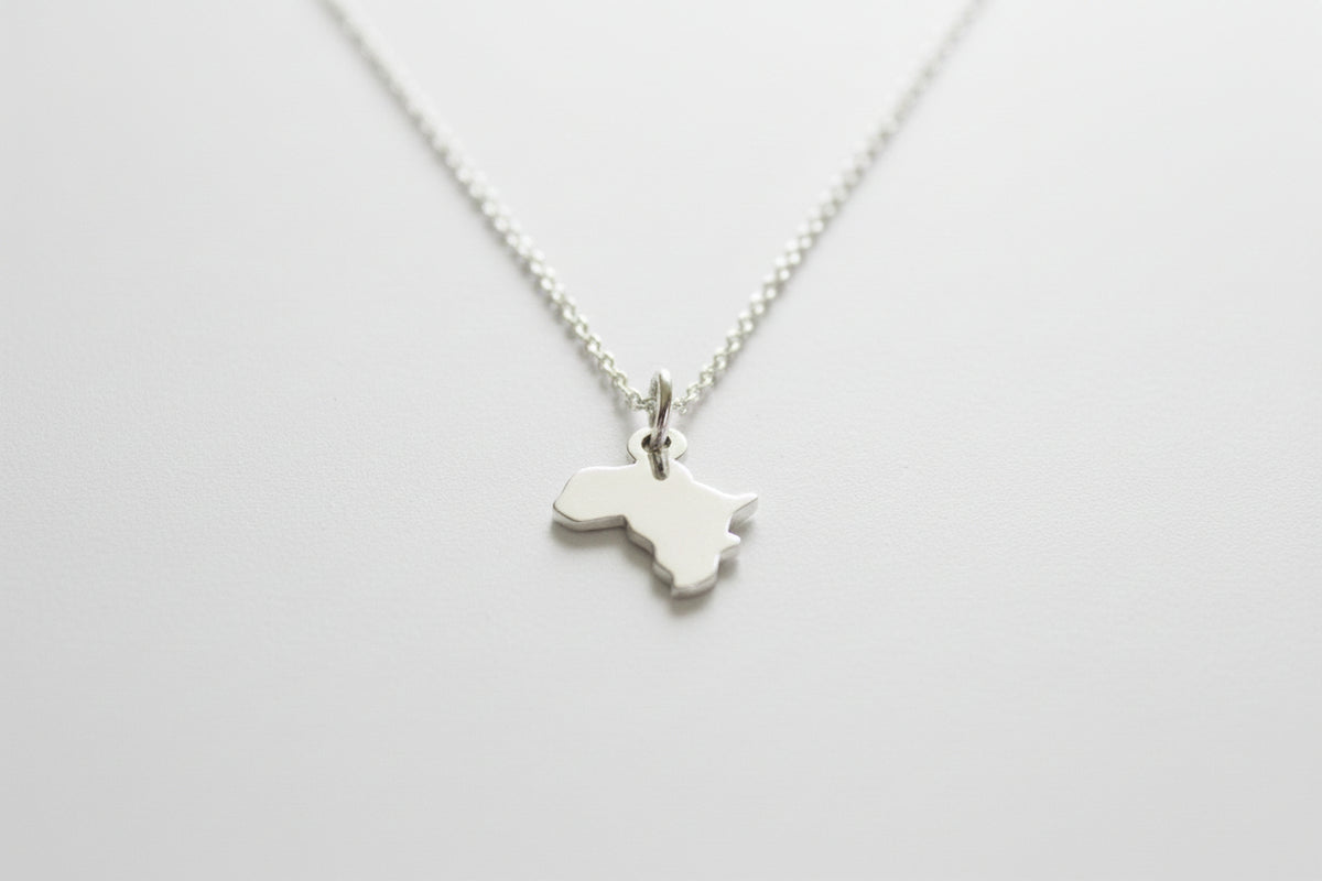 Sterling Silver Africa Necklace