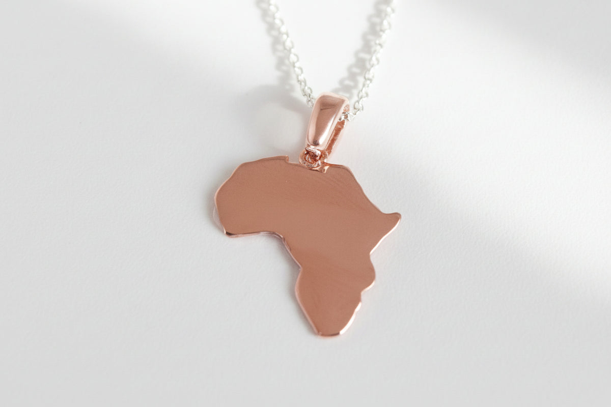 Rose Gold Big Africa Necklace