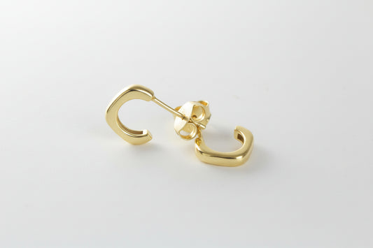 Gold Plated Square Stud Earrings