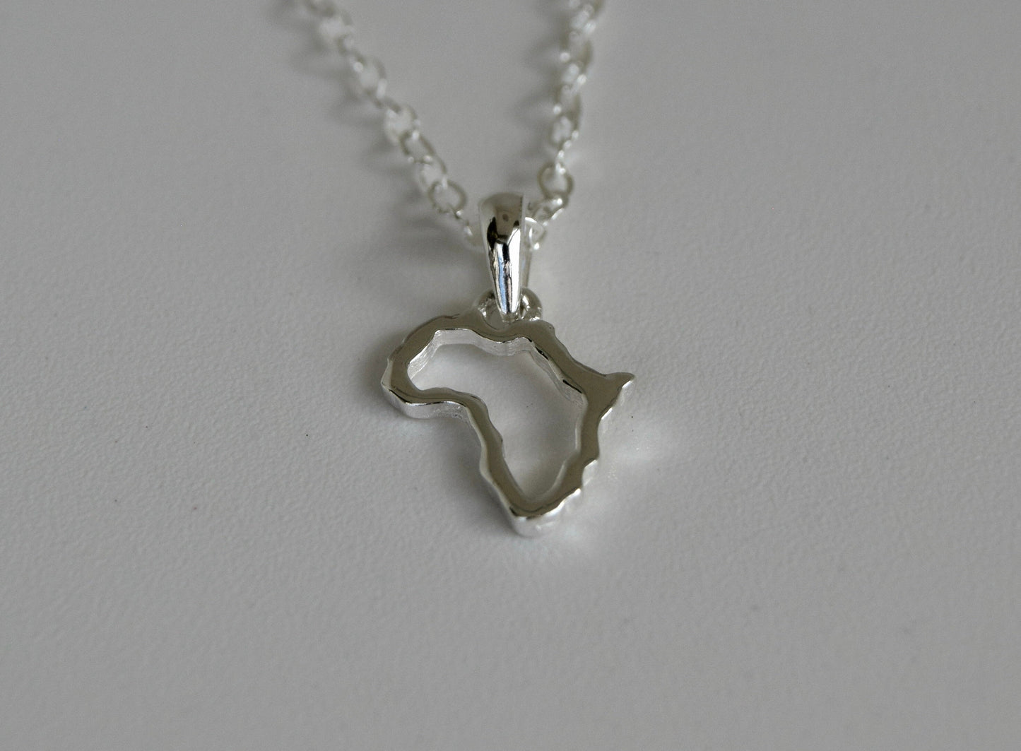 Sterling Silver Open Africa Necklace