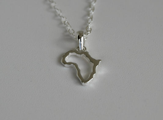 Sterling Silver Open Africa Necklace