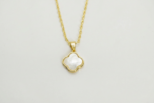 Gold Plated Clover Brass Necklace